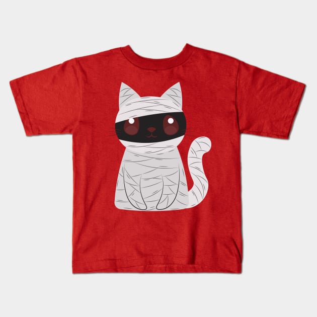 Halloween Cat Mummy Kids T-Shirt by connguoicoctinh